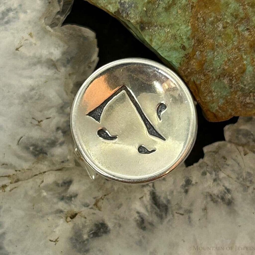 Carolyn Pollack Sterling Silver Calligraphy Symbol Decorated Ring For Women #1